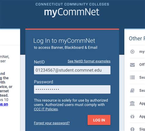 commnet login